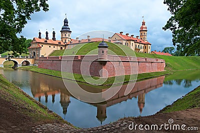 Belarus Niasvizh or Nesvige Castle Stock Photo