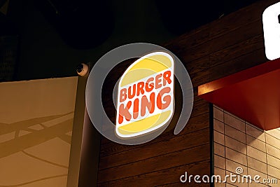 BELARUS, NOVOPOLOTSK - 02 JULE, 2021: Burger King sign Editorial Stock Photo