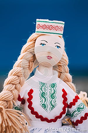 Belarusian Folk Doll. National Folk Dolls Are Popular Souvenirs From Belarus Editorial Stock Photo
