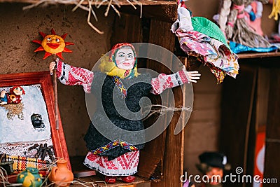 Belarusian Folk Doll. National Folk Dolls Are Popular Souvenirs From Belarus Editorial Stock Photo