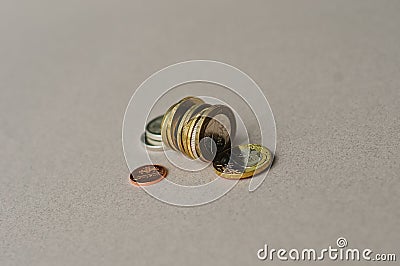 Belarusian money on a white background with space for text . Belarusian Coins Stock Photo