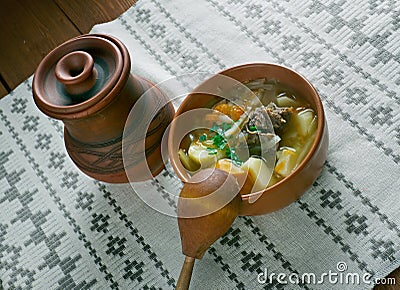 Belarusian traditional soup Stock Photo