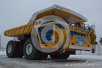 BelAZ, Dump truck, the largest in the world, Minsk region, Editorial Stock Photo