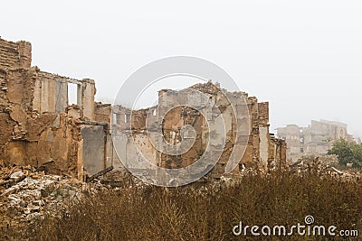 Spanish city destroyed by war Editorial Stock Photo