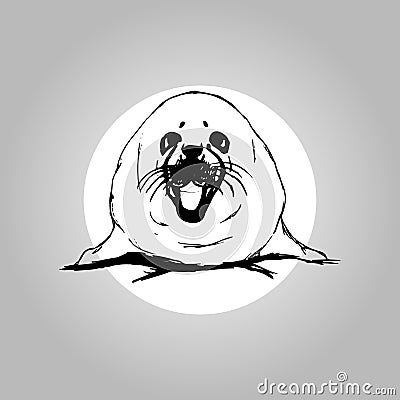 Belek a baby seal Vector Illustration