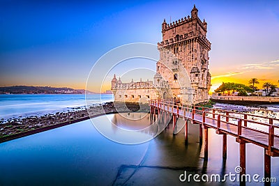 Belem Tower in Portugal Stock Photo