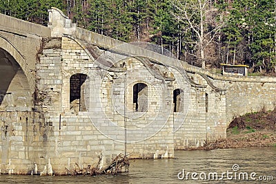 Old Belenski bridge - Landmark attraction in Bulgaria Stock Photo