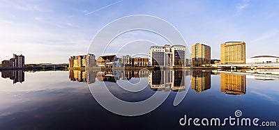 Belfast architecture along River Lagan Stock Photo