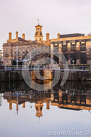 Belfast architecture at sunrise Stock Photo