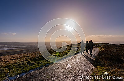 Belfast cavehill walking on sunshine Stock Photo