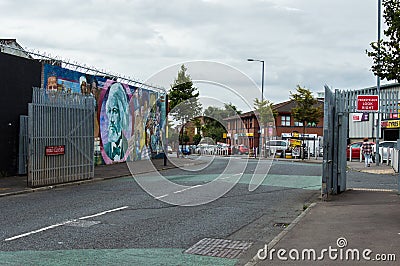 Belfast murals Editorial Stock Photo