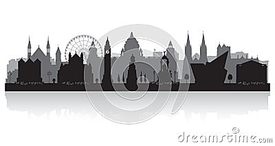 Belfast Northern Ireland city skyline silhouette Vector Illustration