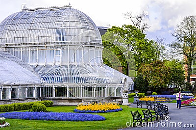 The Palm House in Belfast Botanic Garden Editorial Stock Photo