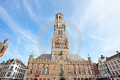 The Belfry of Bruges in Bruges, Belgium Stock Photo