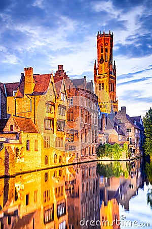 Belfry, Bruges, Belgium Stock Photo