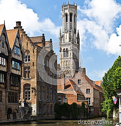 The belfry of Bruges Stock Photo