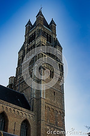 Belfry tower - Bruges Stock Photo