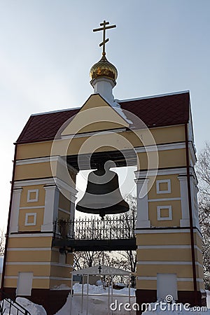 Belfry of the Church of the Resurrection, Tomsk city, Russia Stock Photo