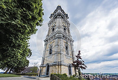 Belfry of Mons in Belgium. Stock Photo