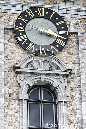 Belfry of Mons in Belgium. Stock Photo