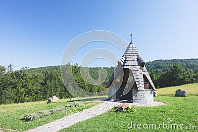 Belfry of Saint Isidore of Seville in Hradek Stock Photo