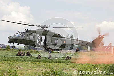 Belgian army helicopter Editorial Stock Photo
