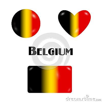 Belgian flag candy or button-badge-pins candies. Stock Photo