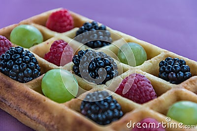 Belgian waffels bakery Stock Photo