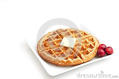 Belgian Waffle Stock Photo