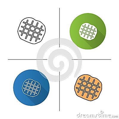 Belgian waffle icon Vector Illustration