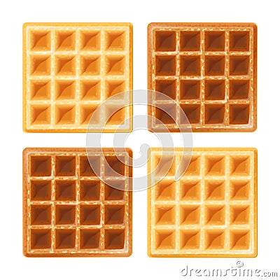 Belgian waffle. Vector Illustration