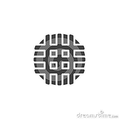 Belgian waffle vector icon Vector Illustration