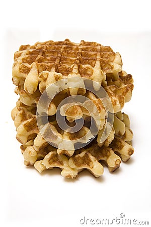 Belgian waffles Stock Photo