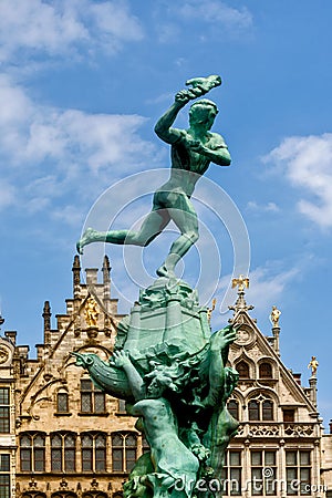 Belgium, Antwerp Brabo Fountain Stock Photo