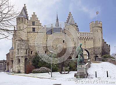 Belgium. Antwerp. Steen castle. Stock Photo