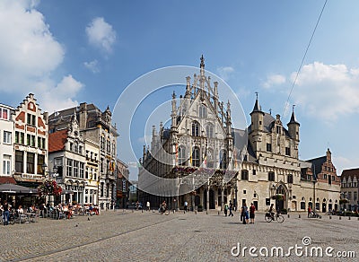 Belgium. Beautiful city Mechelen. Grote Markt Editorial Stock Photo