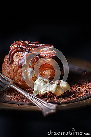 Belgium Chocolate Choux II Stock Photo