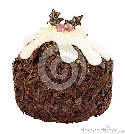 Belgium Chocolate Christmas Cake Stock Photo