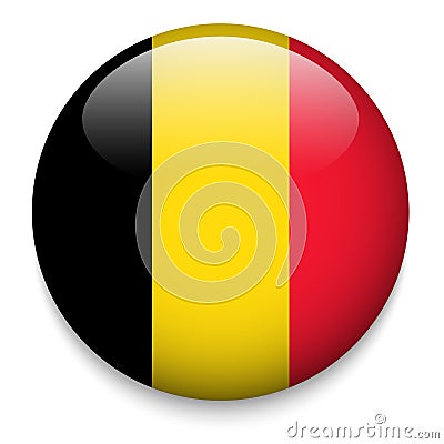 BELGIUM flag button Stock Photo