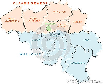 Belgium Map Royalty Free Stock Photos - Image: 12343098