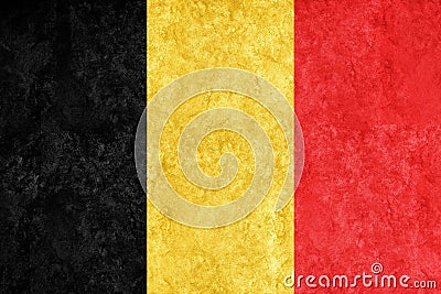 Belgium Metallic flag, Textured flag Stock Photo