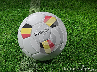 Belgium soccer ball Stock Photo