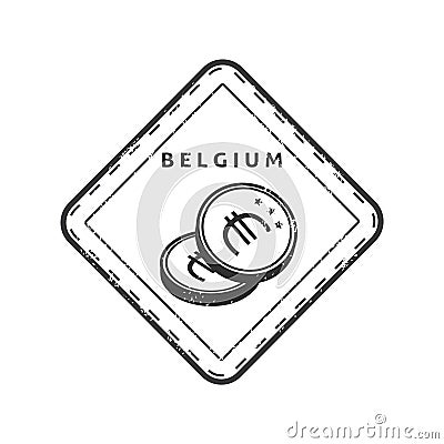 Belgium stamp. Vector illustration decorative design Vector Illustration