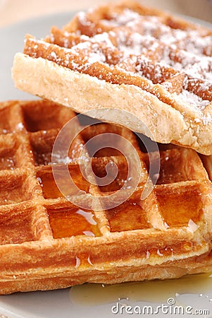 Belgium waffles Stock Photo