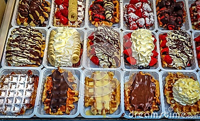 Belgium Waffles Stock Photo