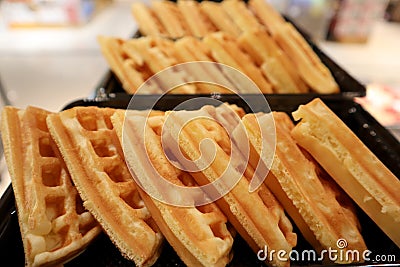 Belgium waffles in chinese supermarket Stock Photo