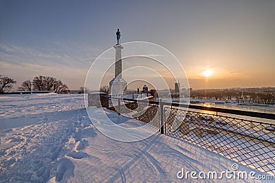 Belgrade Monument `Victor` Stock Photo