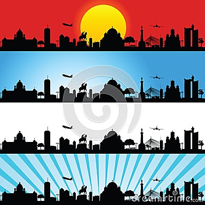 Belgrade panorama illustration Vector Illustration