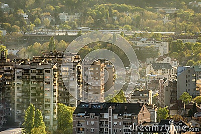 Belgrade panorama Editorial Stock Photo