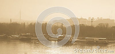 Belgrade River View Editorial Stock Photo